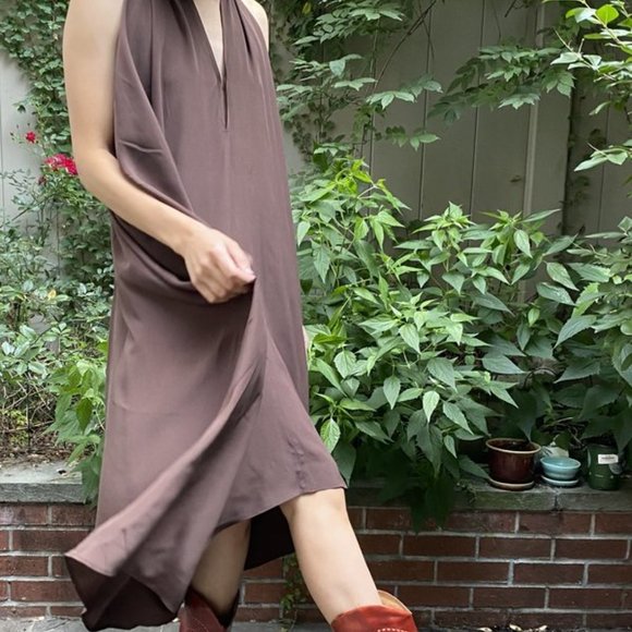 Atelier Delphine Rome Dress; Chocolate Brown; One Size Fits All - Picture 5 of 7